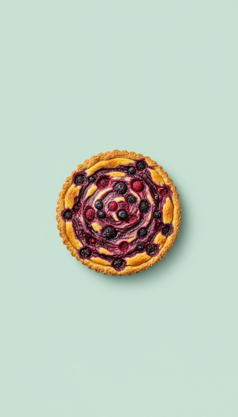 Gluten-Free Berry Swirl Tart with Oat Crust