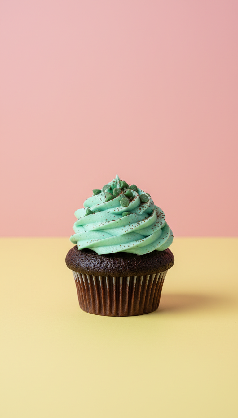 Gluten-Free Chocolate Mint Cupcake with Ganache